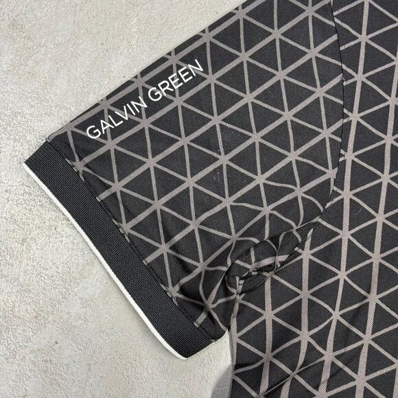 Galvin Green Golf Shirt Stretch Short Sleeve Polo Geometric Small - Picture 4 of 8